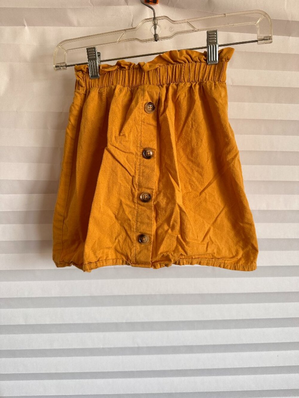 Shein Little Girls Gold Mustard Elastic Waist Skirt Size 9Y